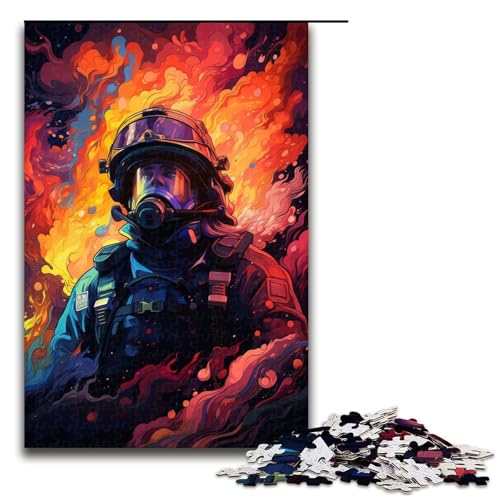 1000 teiliges Puzzle „Feuerwehrmann“ farbenfrohe psychedelische Puzzles Holzpuzzles Lernspiele Heimdekoration 75 x 50 cm 1000 teiliges Puzzle „Feuerwehrmann“ farbenfrohe psychedelische Puzzles Holzpuzzles Lernspiele Heimdekoration 75 x 50 cm von QSYFNBZL
