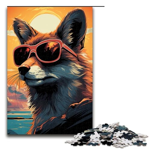 1000 teiliges Puzzle „Fuchs Boss mit Sonnenbrille“ für Erwachsene Holzpuzzle Familienspiele 75 x 50 cm 1000 teiliges Puzzle „Fuchs Boss mit Sonnenbrille“ für Erwachsene Holzpuzzle Familienspiele 75 x 50 cm von QSYFNBZL
