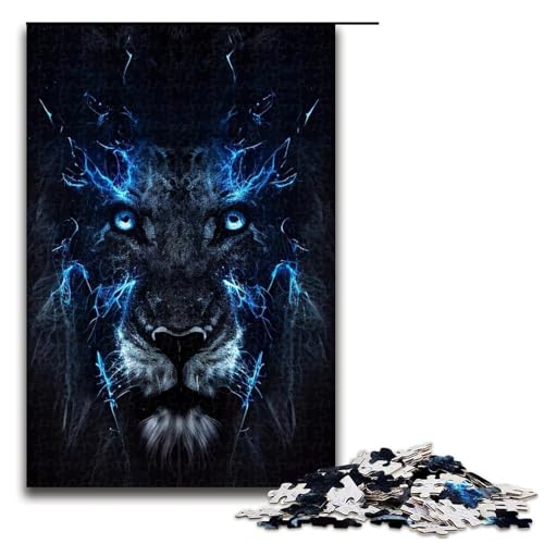1000 teiliges Puzzle Ätherischer Löwe für Erwachsene Holzpuzzle tolle Geschenke zu Weihnachten 1000 Teile von QSYFNBZL