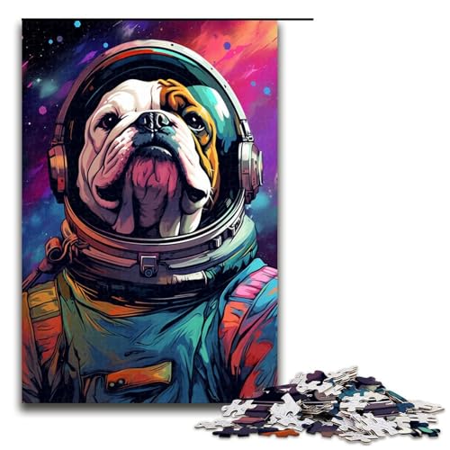 1000 teiliges Puzzle Astronauten Bulldogge Holzpuzzle Lernspiele Heimdekoration 75 x 50 cm 1000 teiliges Puzzle Astronauten Bulldogge Holzpuzzle Lernspiele Heimdekoration 75 x 50 cm von QSYFNBZL