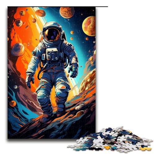 1000 teiliges Puzzle Astronauten Spielen im farbenfrohen Weltraum Puzzle für Erwachsene Holz Familienspiel 75 x 50 cm 1000 teiliges Puzzle Astronauten Spielen im farbenfrohen Weltraum Puzzle für Erwachsene Holz Familienspiel 75 x 50 cm von QSYFNBZL