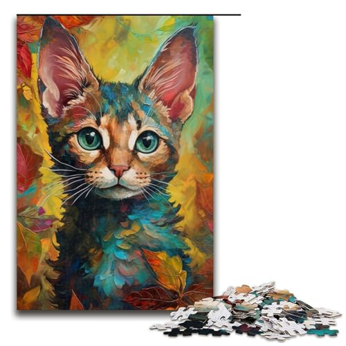 1000 teiliges Puzzle Babykatze in Aquarell für Erwachsene Holzpuzzle Familienspiele 75 x 50 cm 1000 teiliges Puzzle Babykatze in Aquarell für Erwachsene Holzpuzzle Familienspiele 75 x 50 cm von QSYFNBZL