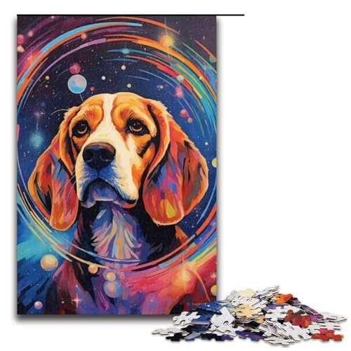 1000 teiliges Puzzle Beagle Hund in der Galaxie für Erwachsene Holzpuzzle Familienspiele 75 x 50 cm 1000 teiliges Puzzle Beagle Hund in der Galaxie für Erwachsene Holzpuzzle Familienspiele 75 x 50 cm von QSYFNBZL