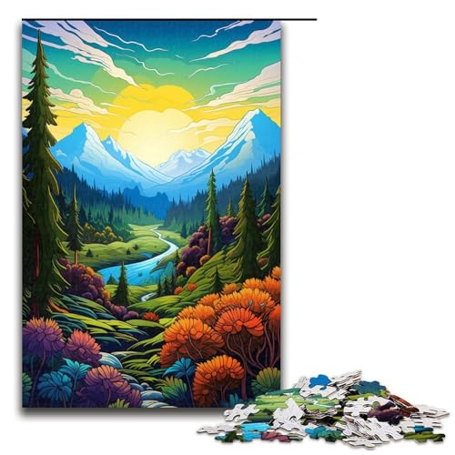 1000 teiliges Puzzle Berge und Wildblumen bei Sonnenuntergangfür Erwachsene Holzpuzzle Familienspiele 75 x 50 cm 1000 teiliges Puzzle Berge und Wildblumen bei Sonnenuntergangfür Erwachsene Holzpuzzle Familienspiele 75 x 50 cm von QSYFNBZL