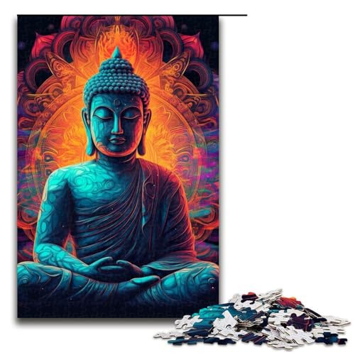 1000 teiliges Puzzle Buddha Psychedelisches Mandala Puzzle Holzpuzzle Lernspiele Heimdekoration 75x50cm 1000 teiliges Puzzle Buddha Psychedelisches Mandala Puzzle Holzpuzzle Lernspiele Heimdekoration 75x50cm von QSYFNBZL