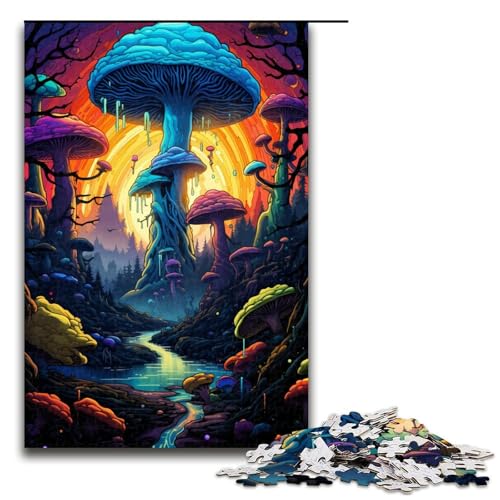 1000 teiliges Puzzle Bunte Pilze für Erwachsene Holzpuzzle Familienspiele 75 x 50 cm 1000 teiliges Puzzle Bunte Pilze für Erwachsene Holzpuzzle Familienspiele 75 x 50 cm von QSYFNBZL