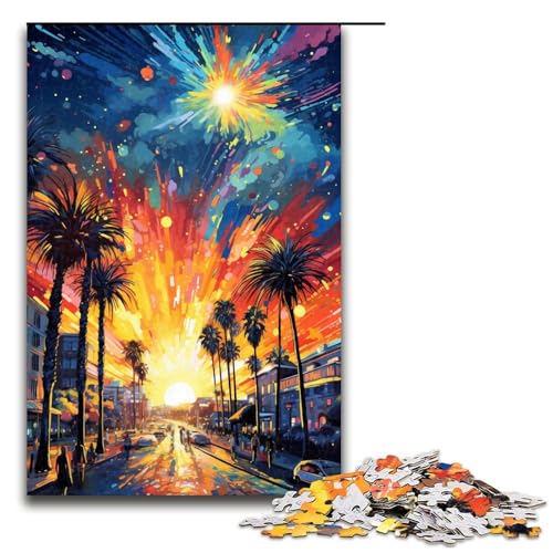 1000 teiliges Puzzle Bunte Psychedelia in Venice Beach Puzzle für Erwachsene Holzpuzzle tolle Geschenke zu Weihnachten 75 x 50 cm 1000 teiliges Puzzle Bunte Psychedelia in Venice Beach Puzzle für Erwachsene Holzpuzzle tolle Geschenke zu Weihnachten 75 x 50 cm von QSYFNBZL