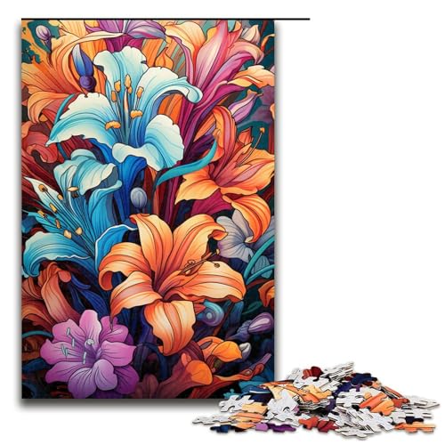 1000 teiliges Puzzle Bunte psychedelische Blumen Puzzle für Erwachsene Holzpuzzle Lernspiel 75 x 50 cm 1000 teiliges Puzzle Bunte psychedelische Blumen Puzzle für Erwachsene Holzpuzzle Lernspiel 75 x 50 cm von QSYFNBZL