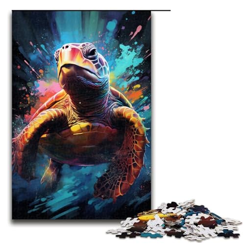 1000 teiliges Puzzle Bunte psychedelische Schildkröten Holzpuzzle Lernspiele Heimdekoration 75 x 50 cm 1000 teiliges Puzzle Bunte psychedelische Schildkröten Holzpuzzle Lernspiele Heimdekoration 75 x 50 cm von QSYFNBZL