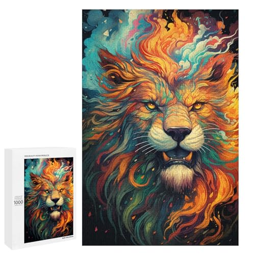 1000 teiliges Puzzle Bunte psychedelische Tierbestien für Erwachsene Holzpuzzle Familienspiele 75 x 50 cm 1000 teiliges Puzzle Bunte psychedelische Tierbestien für Erwachsene Holzpuzzle Familienspiele 75 x 50 cm von QSYFNBZL