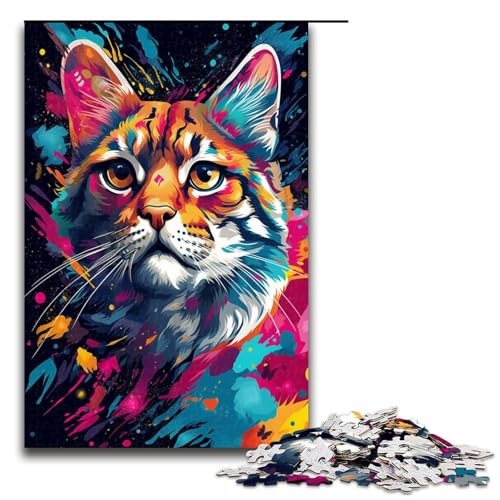 1000 teiliges Puzzle Bunte und hübsche Katzen Puzzles Holzpuzzles Lernspiele Heimdekoration 75 x 50 cm 1000 teiliges Puzzle Bunte und hübsche Katzen Puzzles Holzpuzzles Lernspiele Heimdekoration 75 x 50 cm von QSYFNBZL