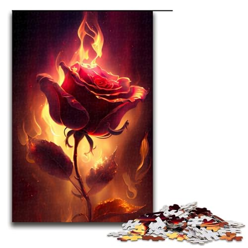 1000 teiliges Puzzle Burning Rose für Erwachsene Holz Familienspiel 75 x 50 cm 1000 teiliges Puzzle Burning Rose für Erwachsene Holz Familienspiel 75 x 50 cm von QSYFNBZL