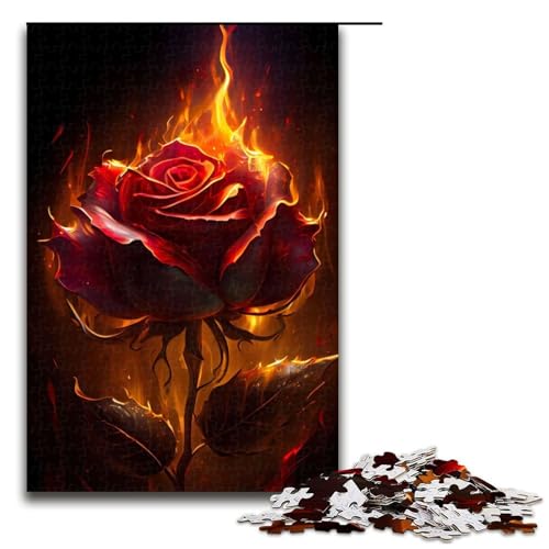 1000 teiliges Puzzle Burning Rose für Erwachsene Holz Familienspiel 75 x 50 cm 1000 teiliges Puzzle Burning Rose für Erwachsene Holz Familienspiel 75 x 50 cm von QSYFNBZL