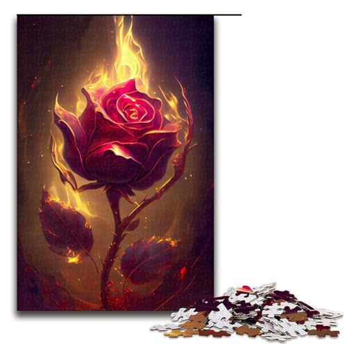 1000 teiliges Puzzle Burning Rose für Erwachsene Holz Familienspiel 75 x 50 cm 1000 teiliges Puzzle Burning Rose für Erwachsene Holz Familienspiel 75 x 50 cm von QSYFNBZL