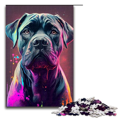 1000 teiliges Puzzle Cane Corso Bunte Puzzles Holzpuzzles Lernspiele Heimdekoration 75 x 50 cm von QSYFNBZL
