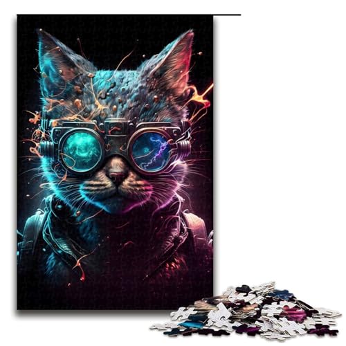 1000 teiliges Puzzle Cooles Katzen Puzzle für Erwachsene Holzpuzzle tolle Geschenke zu Weihnachten 75 x 50 cm 1000 teiliges Puzzle Cooles Katzen Puzzle für Erwachsene Holzpuzzle tolle Geschenke zu Weihnachten 75 x 50 cm von QSYFNBZL