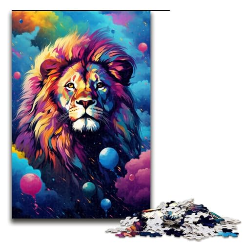 1000 teiliges Puzzle Der Löwe im Krater ist umzingelt Puzzle für Erwachsene Holzpuzzle Lernspiel 1000 Teile von QSYFNBZL