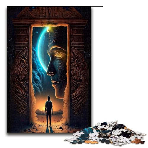 1000 teiliges Puzzle Der Torwächter für Erwachsene Holzpuzzle Familienspiele 75 x 50 cm von QSYFNBZL