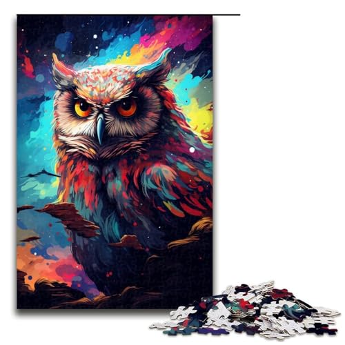 1000 teiliges Puzzle Die Eule im Krater ist umgeben Puzzle für Erwachsene Holzpuzzle Lernspiel 1000 Teile von QSYFNBZL