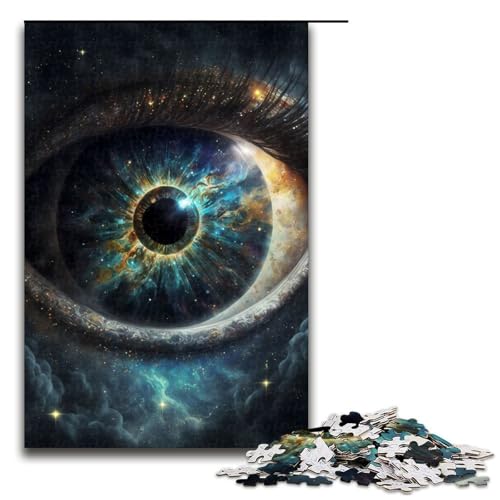 1000 teiliges Puzzle Die Kunst des Auges Holzpuzzle Lernspiele Heimdekoration 75 x 50 cm von QSYFNBZL