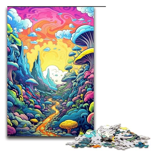 1000 teiliges Puzzle Doodle Bunte Landschaftspuzzles Holzpuzzles Lernspiele Heimdekoration 75 x 50 cm von QSYFNBZL