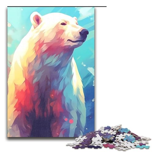 1000 teiliges Puzzle Eisbär EIS Puzzle Holzpuzzle Lernspiele Heimdekoration 75 x 50 cm von QSYFNBZL