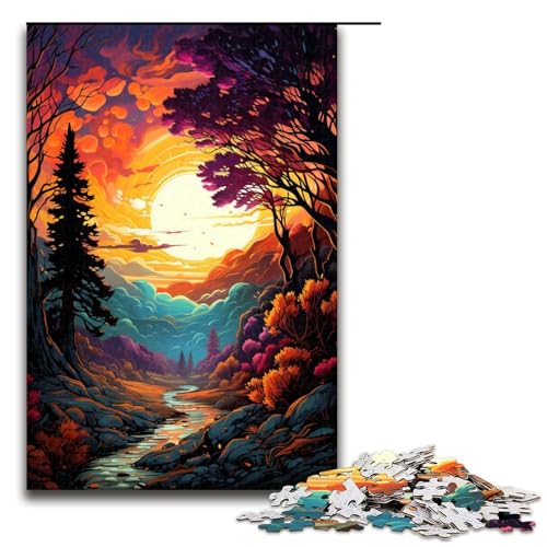 1000 teiliges Puzzle Fantasie Sonnenuntergangslandschaft Holzpuzzle Lernspiele Heimdekoration 75 x 50 cm 1000 teiliges Puzzle Fantasie Sonnenuntergangslandschaft Holzpuzzle Lernspiele Heimdekoration 75 x 50 cm von QSYFNBZL