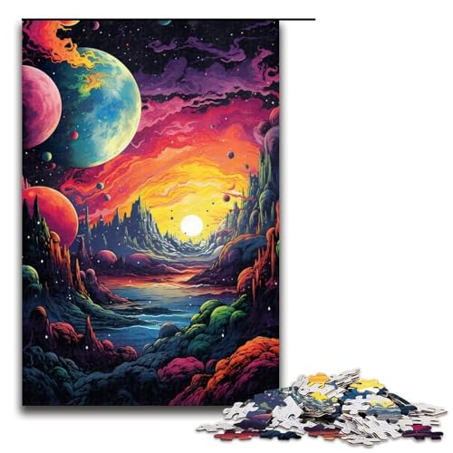 1000 teiliges Puzzle Fantasie bunter Planet Puzzle für Erwachsene Holzpuzzle Lernspiel 75 x 50 cm 1000 teiliges Puzzle Fantasie bunter Planet Puzzle für Erwachsene Holzpuzzle Lernspiel 75 x 50 cm von QSYFNBZL