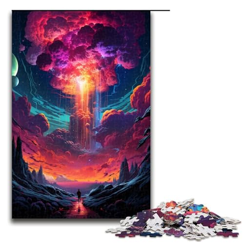 1000 teiliges Puzzle Fantasie farbenfrohe Weltuntergangslandschaft für Erwachsene Holzpuzzle Familienspiele 75 x 50 cm 1000 teiliges Puzzle Fantasie farbenfrohe Weltuntergangslandschaft für Erwachsene Holzpuzzle Familienspiele 75 x 50 cm von QSYFNBZL