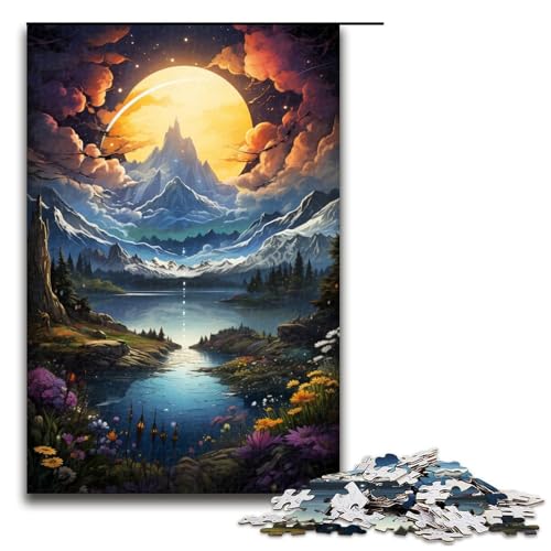 1000 teiliges Puzzle Fantasie schöne Landschaft Puzzle für Erwachsene Holzpuzzle Lernspiel 75 x 50 cm von QSYFNBZL