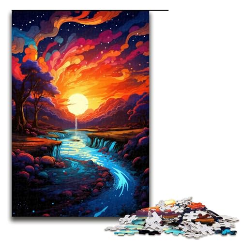 1000 teiliges Puzzle Fantasielandschaft unter Sonnenuntergang Holzpuzzle Lernspiele Heimdekoration 75 x 50 cm 1000 teiliges Puzzle Fantasielandschaft unter Sonnenuntergang Holzpuzzle Lernspiele Heimdekoration 75 x 50 cm von QSYFNBZL