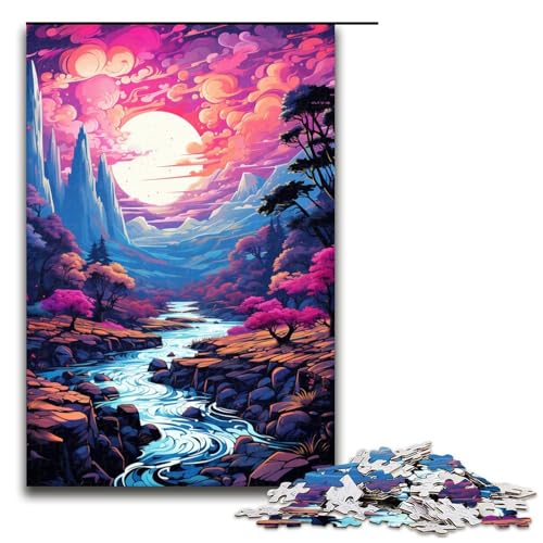 1000 teiliges Puzzle Fantasielandschaft unter Sonnenuntergang Holzpuzzle Lernspiele Heimdekoration 75 x 50 cm 1000 teiliges Puzzle Fantasielandschaft unter Sonnenuntergang Holzpuzzle Lernspiele Heimdekoration 75 x 50 cm von QSYFNBZL