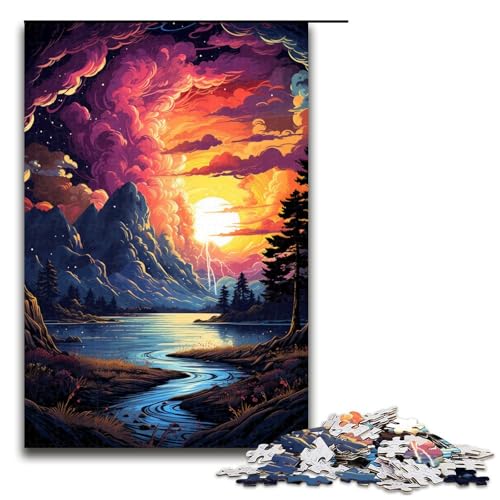 1000 teiliges Puzzle Fantasielandschaft unter Sonnenuntergang für Erwachsene Holzpuzzle Familienspiele 75 x 50 cm 1000 teiliges Puzzle Fantasielandschaft unter Sonnenuntergang für Erwachsene Holzpuzzle Familienspiele 75 x 50 cm von QSYFNBZL