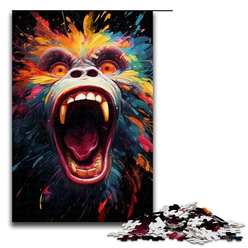 1000 teiliges Puzzle Farbmalerei Affen Puzzle Holzpuzzle Lernspiele Heimdekoration 75 x 50 cm 1000 teiliges Puzzle Farbmalerei Affen Puzzle Holzpuzzle Lernspiele Heimdekoration 75 x 50 cm von QSYFNBZL