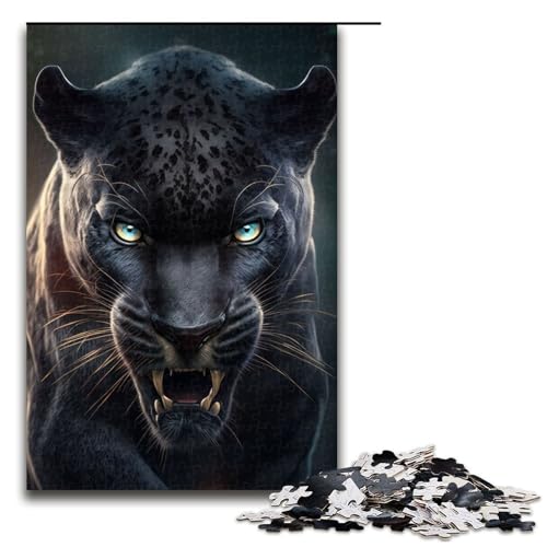 1000 teiliges Puzzle Fiery Panther Puzzle für Erwachsene Holzpuzzle Lernspiel 75 x 50 cm von QSYFNBZL