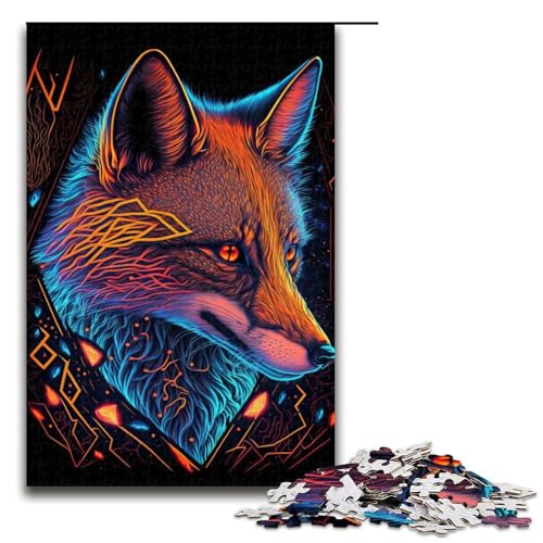 1000 teiliges Puzzle Fuchs Neon für Erwachsene Holzpuzzle Familienspiele 75 x 50 cm 1000 teiliges Puzzle Fuchs Neon für Erwachsene Holzpuzzle Familienspiele 75 x 50 cm von QSYFNBZL