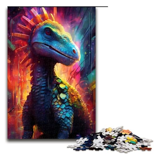 1000 teiliges Puzzle Gallimimus Dinosaurier Puzzles Holzpuzzles Lernspiele Heimdekoration 75x50cm von QSYFNBZL