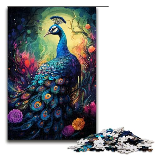 1000 teiliges Puzzle Gemälde bunter Pfau Puzzle für Erwachsene Holzpuzzle tolle Geschenke für Weihnachten 75 x 50 cm 1000 teiliges Puzzle Gemälde bunter Pfau Puzzle für Erwachsene Holzpuzzle tolle Geschenke für Weihnachten 75 x 50 cm von QSYFNBZL