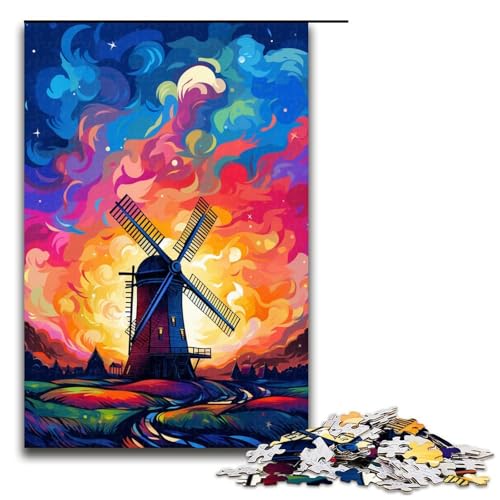 1000 teiliges Puzzle Große Windmühlen sind von Spritzern umgeben viele Farben Puzzle für Erwachsene Holz Familienspiel 75 x 50 cm 1000 teiliges Puzzle Große Windmühlen sind von Spritzern umgeben viele Farben Puzzle für Erwachsene Holz Familienspiel 75 x 50 cm von QSYFNBZL
