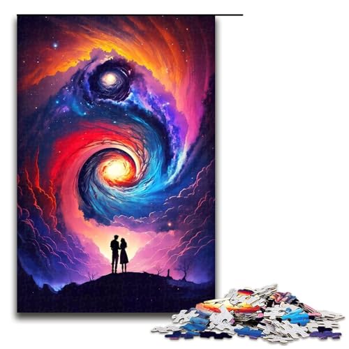 1000 teiliges Puzzle Intergalaktisches Paar Puzzle für Erwachsene Holzpuzzle Lernspiel 75 x 50 cm von QSYFNBZL