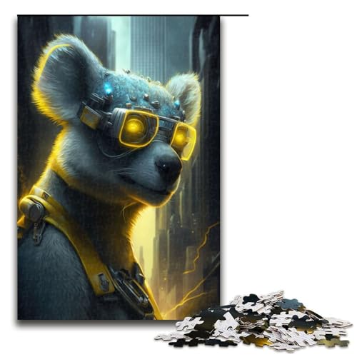 1000 teiliges Puzzle Koala Puzzle Holzpuzzle Lernspiele Heimdekoration 75x50cm von QSYFNBZL