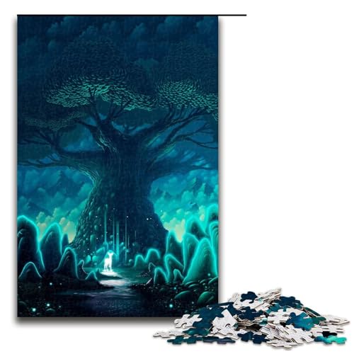 1000 teiliges Puzzle Kristallbaum Puzzle für Erwachsene Holzpuzzle Lernspiel 75 x 50 cm von QSYFNBZL