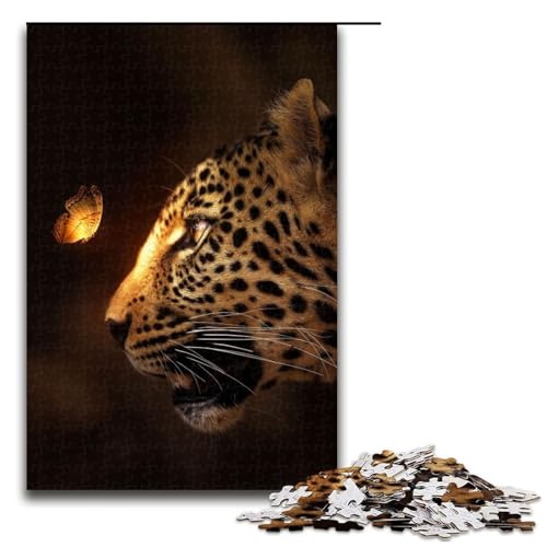 1000 teiliges Puzzle Leoparden und leuchtender Schmetterling Puzzle für Erwachsene Holzpuzzle Lernspiel 75 x 50 cm 1000 teiliges Puzzle Leoparden und leuchtender Schmetterling Puzzle für Erwachsene Holzpuzzle Lernspiel 75 x 50 cm von QSYFNBZL