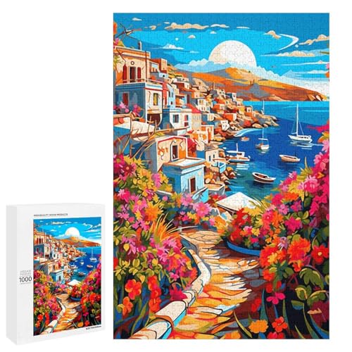 1000 teiliges Puzzle Lernspiele Bunte Psychedelia der griechischen Inseln Puzzles für Erwachsene Holzpuzzle für Familienspaß und Spieleabend 75 x 50 cm 1000 teiliges Puzzle Lernspiele Bunte Psychedelia der griechischen Inseln Puzzles für Erwachsene Holzpuzzle für Familienspaß und Spieleabend 75 x 50 cm von QSYFNBZL