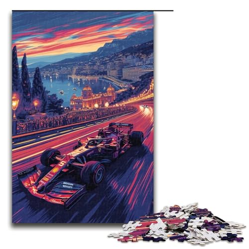 1000 teiliges Puzzle Lernspiele Coole Rennpuzzles für Erwachsene Holzpuzzle für Familienspaß und Spieleabend 1000 Teile von QSYFNBZL