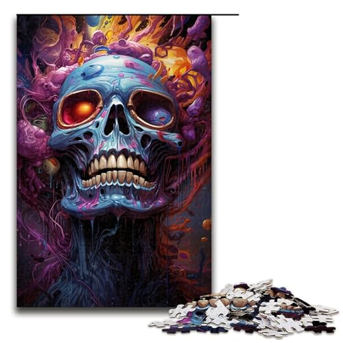 1000 teiliges Puzzle Lernspiele Fantasie Bunte Totenkopf Puzzles für Erwachsene Holzpuzzle für Familienspaß und Spieleabend 75 x 50 cm 1000 teiliges Puzzle Lernspiele Fantasie Bunte Totenkopf Puzzles für Erwachsene Holzpuzzle für Familienspaß und Spieleabend 75 x 50 cm von QSYFNBZL