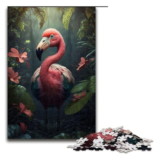 1000 teiliges Puzzle Lernspiele Flamingo im Dschungelstil Puzzles für Erwachsene Holzpuzzle für Familienspaß und Spieleabend 75 x 50 cm 1000 teiliges Puzzle Lernspiele Flamingo im Dschungelstil Puzzles für Erwachsene Holzpuzzle für Familienspaß und Spieleabend 75 x 50 cm von QSYFNBZL