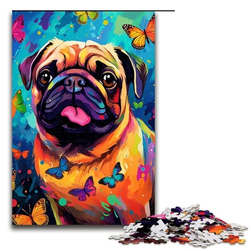 1000 teiliges Puzzle Lernspiele Möpse und Schmetterlinge und Schmetterlings und Schmetterlings Puzzles für Erwachsene Holzpuzzle für Familienspaß und Spieleabend 75 x 50 cm 1000 teiliges Puzzle Lernspiele Möpse und Schmetterlinge und Schmetterlings und Schmetterlings Puzzles für Erwachsene Holzpuzzle für Familienspaß und Spieleabend 75 x 50 cm von QSYFNBZL