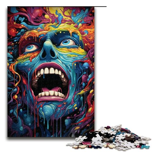 1000 teiliges Puzzle Lernspiele Psychedelische Malerei Totenkopf Dämon Puzzle für Erwachsene Holzpuzzle für Familienspaß und Spieleabend 75 x 50 cm 1000 teiliges Puzzle Lernspiele Psychedelische Malerei Totenkopf Dämon Puzzle für Erwachsene Holzpuzzle für Familienspaß und Spieleabend 75 x 50 cm von QSYFNBZL
