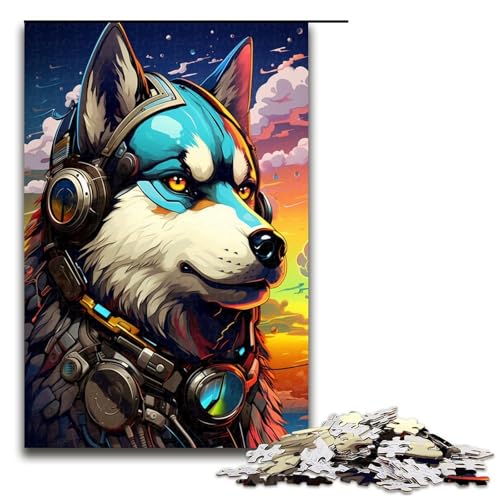 1000 teiliges Puzzle Lernspiele Roboter Husky von SplattersLots Dicke farbige Wolken Puzzles für Erwachsene Holzpuzzle für Familienspaß und Spieleabende 75 x 50 cm von QSYFNBZL